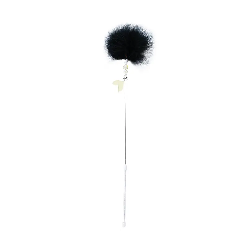 Custom Feather & Fish Tail Cat Wand Toy – 48cm Length, 10cm Feather, 3.5x3cm Tail Supplier, Exporter