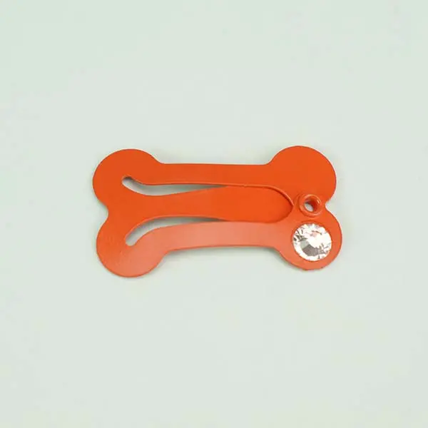 Wholesale Customizable Pet Hair Clips – Bone Zircon Design – 2.5×1.5cm – OEM Supported