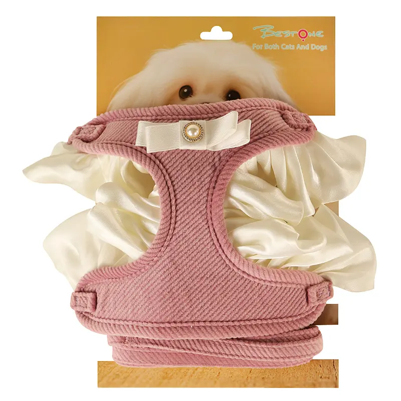 Discount Lace Trim Pet Harness and Leash Set – Nylon Exporter, Exporters