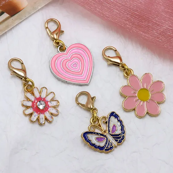OEM Enchanting Pet Collar Charms: A Floral, Butterfly & Fishbone Delight Manufacturers, Factories