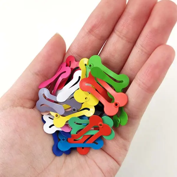 Wholesale Customizable Pet Hair Clips – Bone Zircon Design – 2.5×1.5cm – OEM Supported