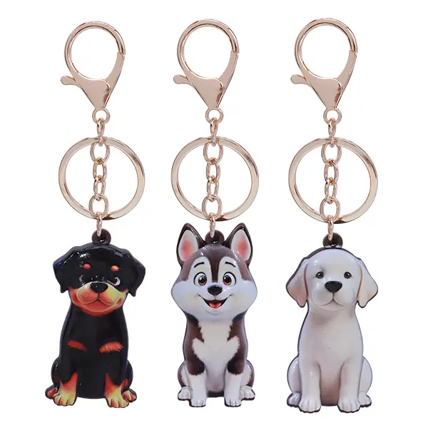 Wholesale Custom Vinyl Dog Breed Keychains – 12 Breeds – Durable & Cute Design – OEM/ODM Available
