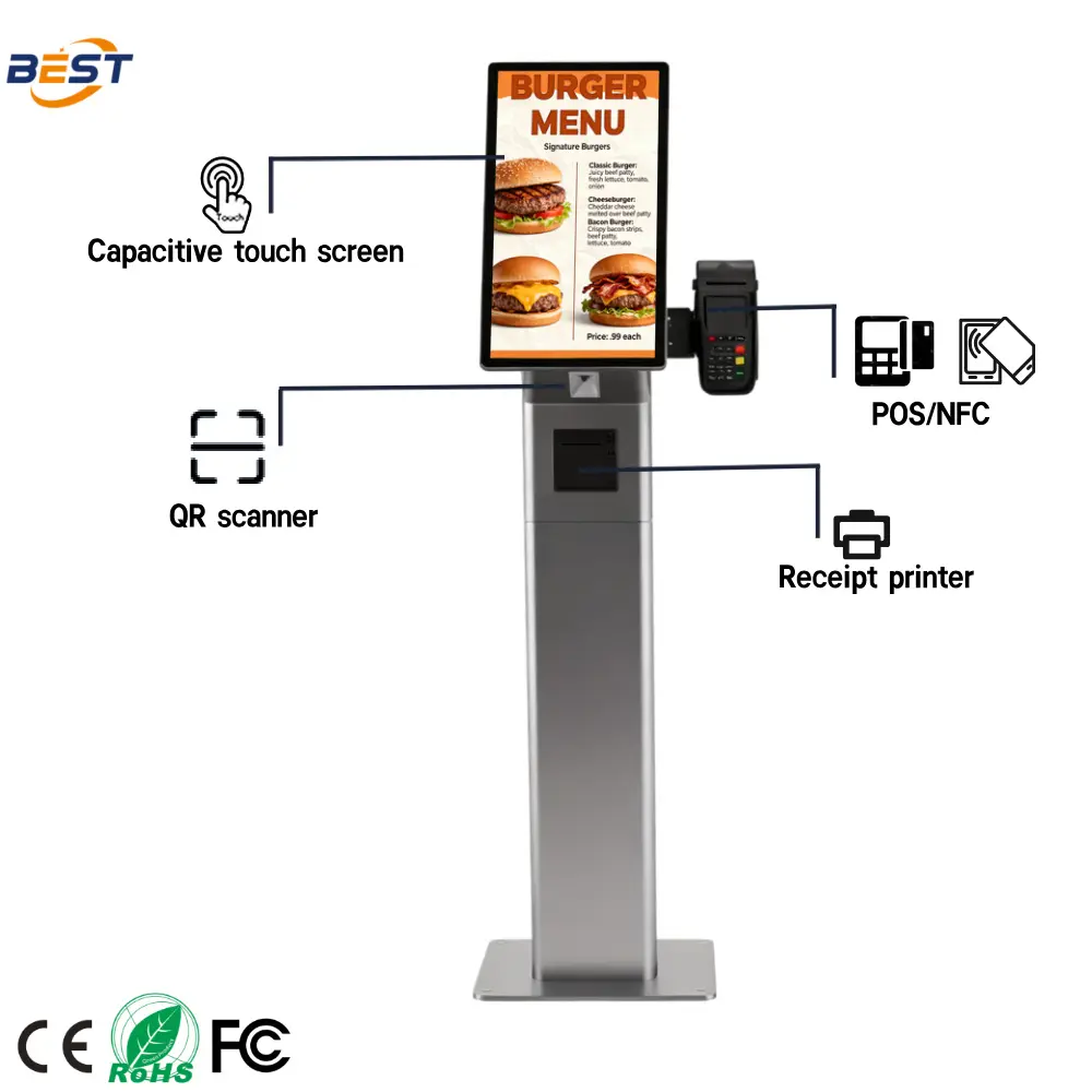 OEM Floor-Standing Self-Service Ordering Kiosk Supplier, Factory