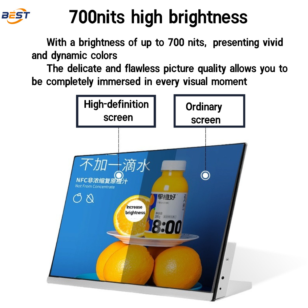 High-Brightness 700nits Display
