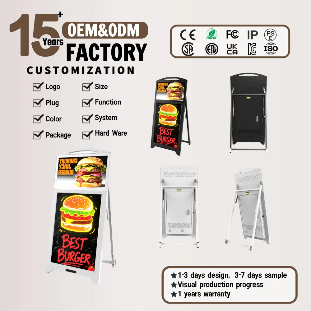 Wholesale Portable 21.5 Inch Digital Poster with Writing Board Manufacturers, Supplier