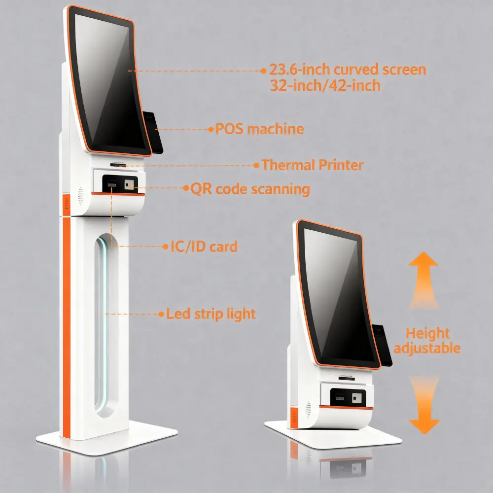 China Desktop Curved-Screen Self-Order Kiosk Supplier, Suppliers