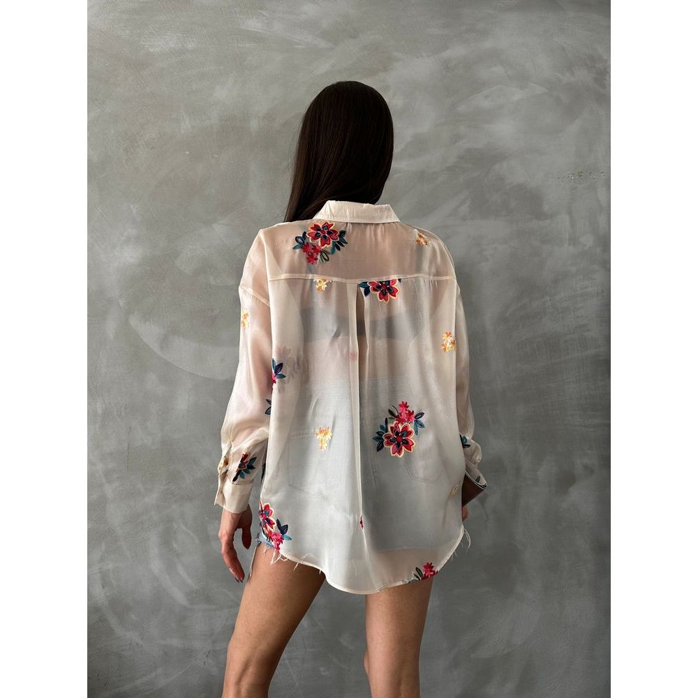 Women's Embroidered Organza Wholesale Blouse