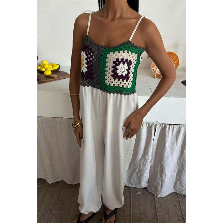 Jasmin Szneli Linen Bohemian Jumpsuit 1280-08 Style