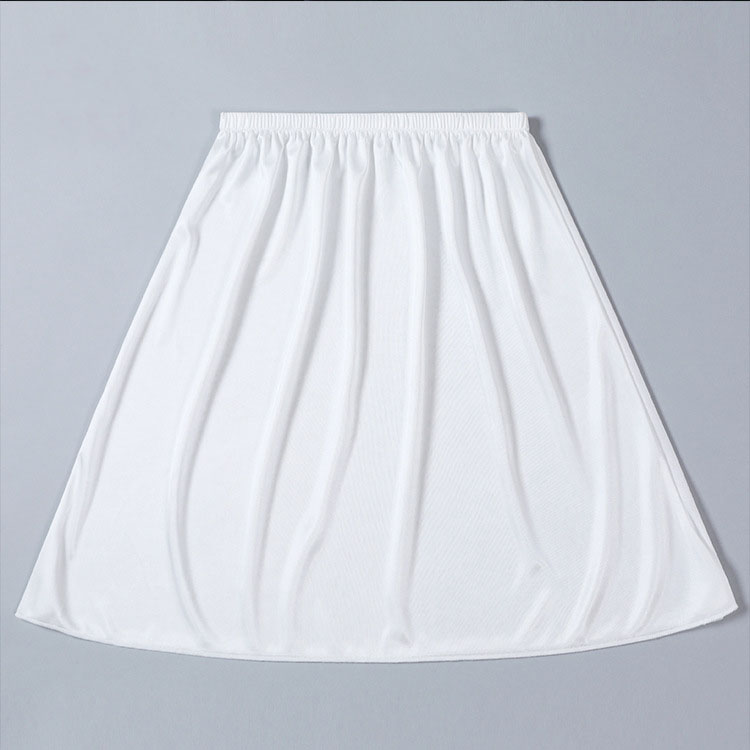 45cm Length Women Underskirt for Dress Ladies Thin Silk Midi Petticoat