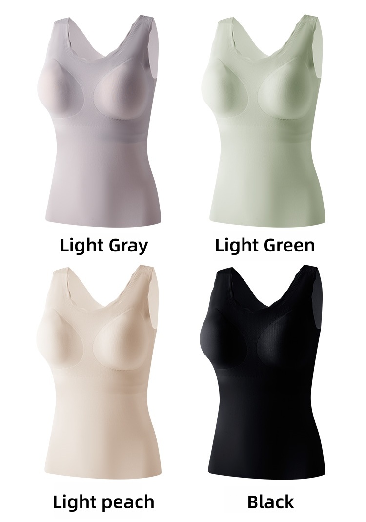 Seamless Wireless High-Elasticity Beauty Back Camisole Wave V-neck Side Breast Underwear Women Knitted Anti-Bacterial