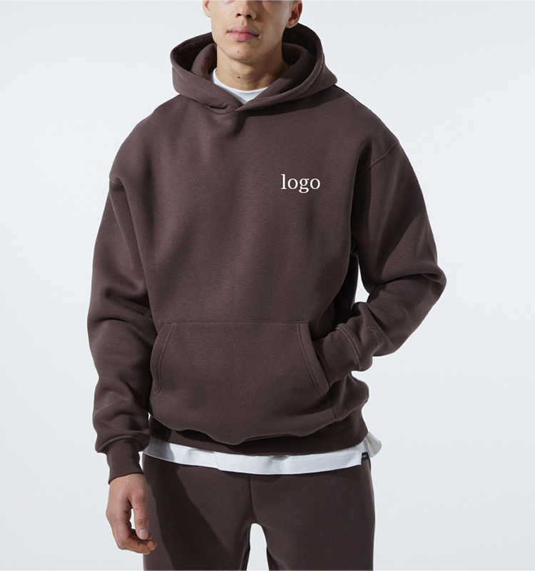 Wholesale OEM Thickened Oversized Hoodie, Dropped Shoulder Casual Style Men's Pullover Hoodie, Custom Bubble Print Fleece Hoodie