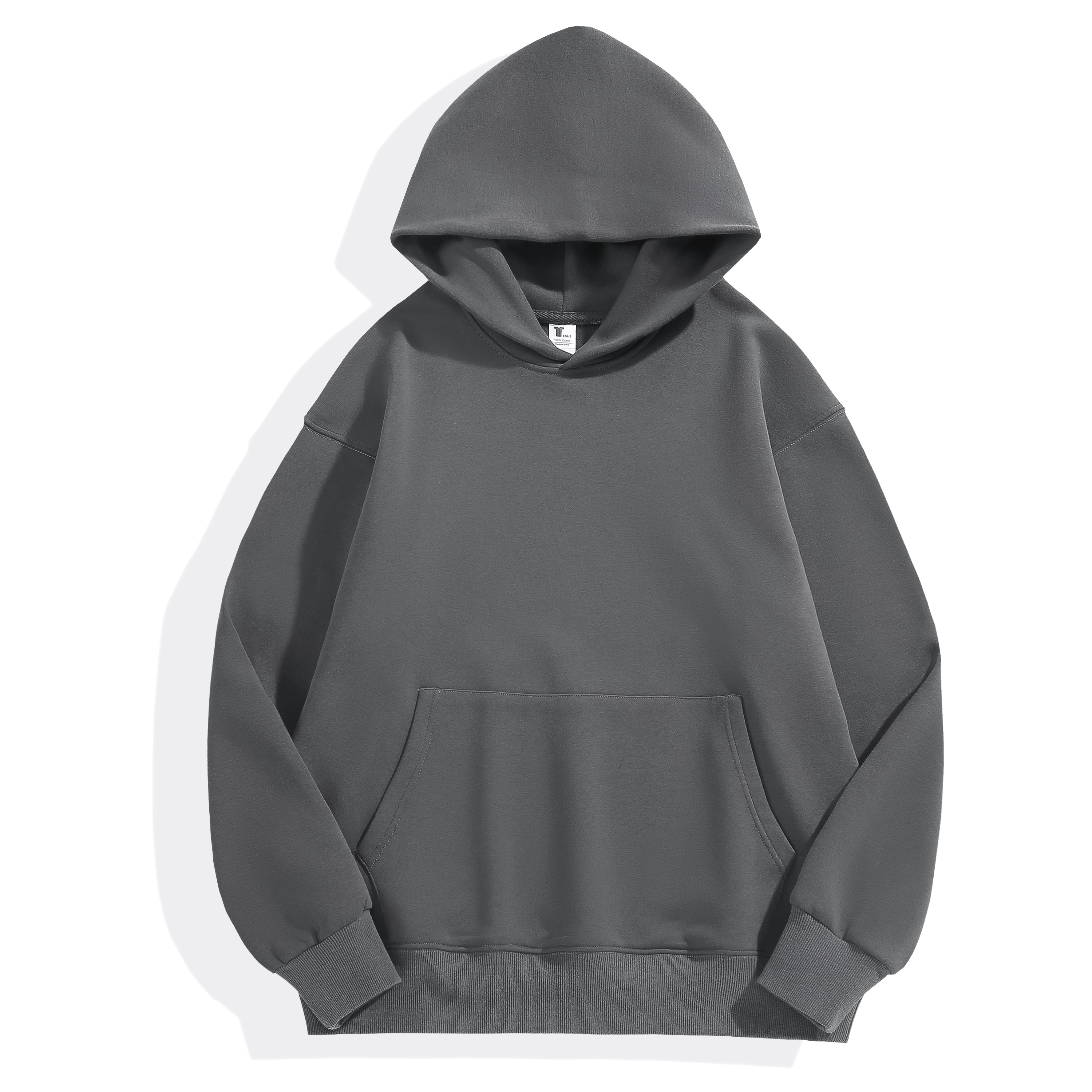 Custom for 3D Embroidery Eco-Friendly Hoodie Sudadera Thick 500GSM Fleece Cotton Oversized High Quality Plain Unisex