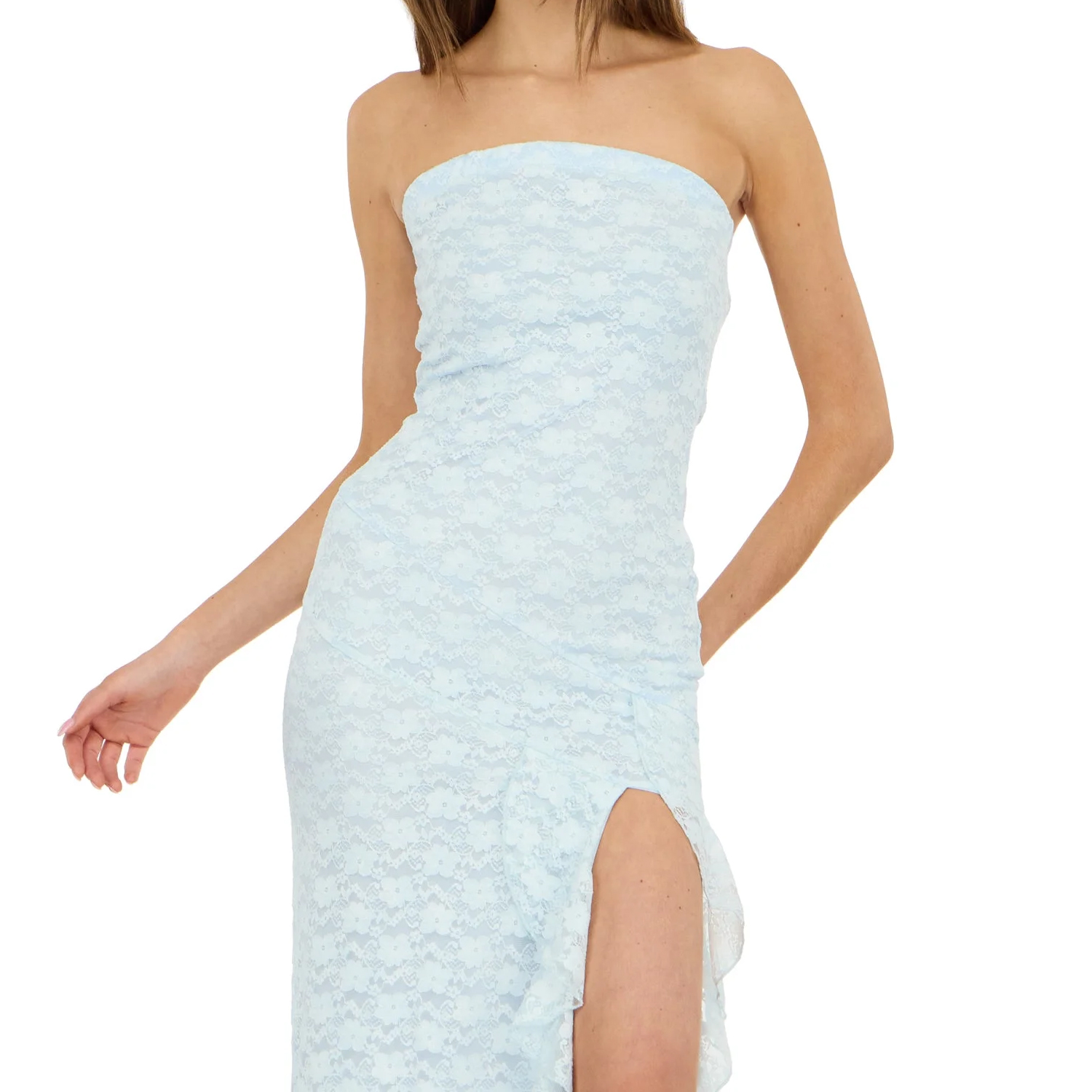 High Quality Trendy Sequined Formal Handmade Satin Maxi Evening Dress for Women Party Wear