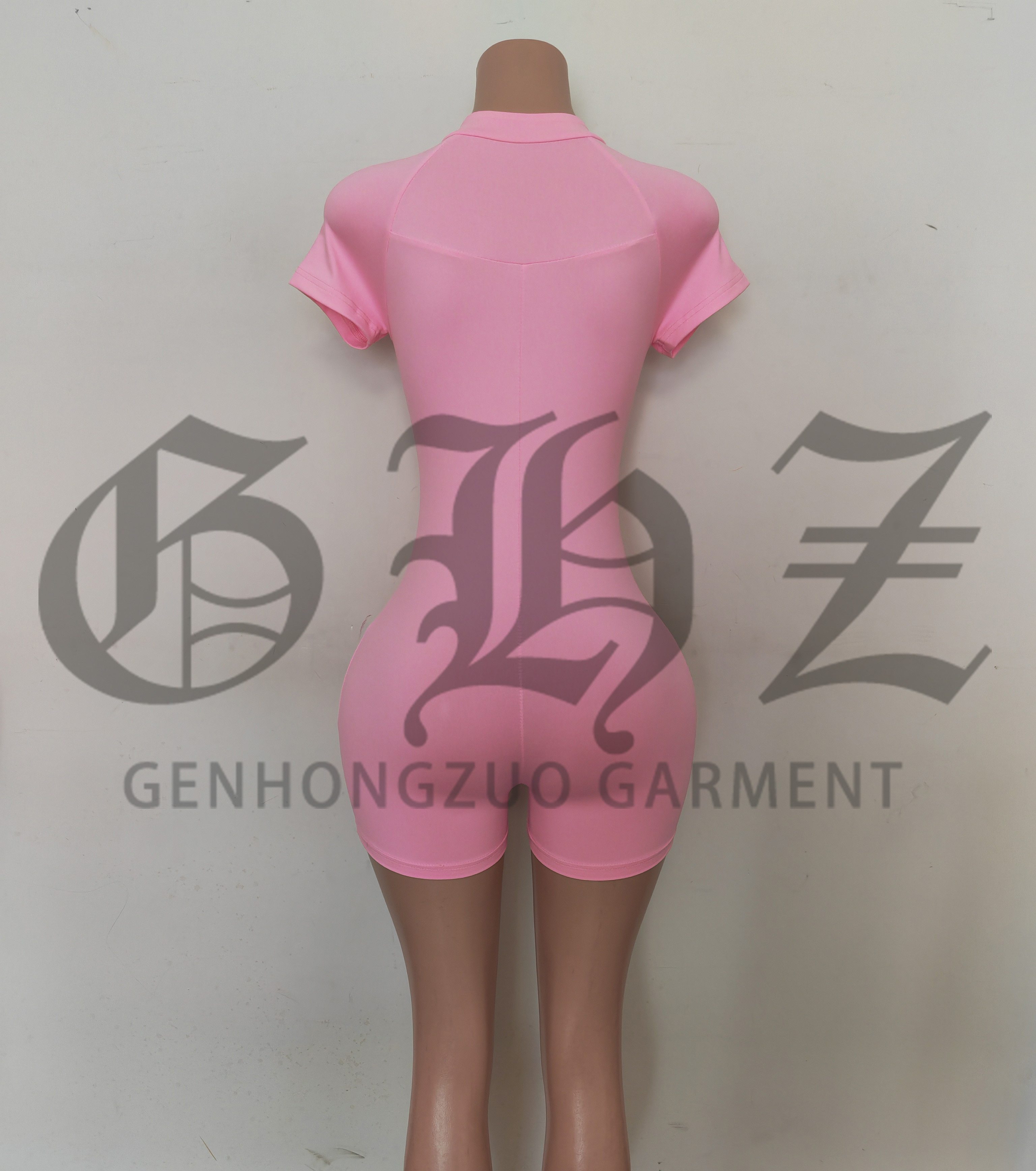 Wholesale Women One Piece Zipper Rompers Custom Logo Women Workout Gym Body Basics Playsuit Bodysuit Jumpsuit Romper for Women