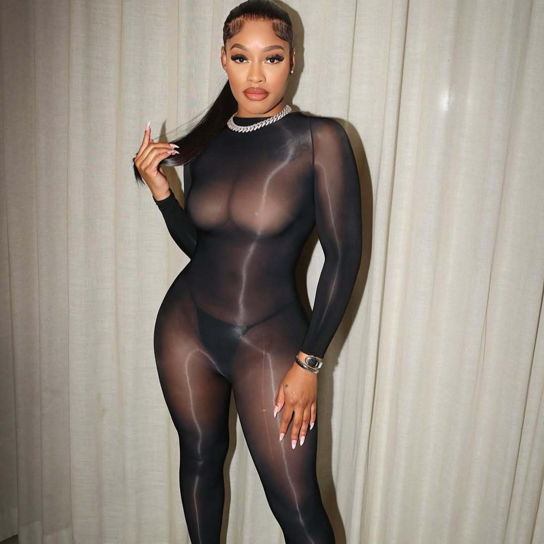 New Arrivals Women's Sexy Bodysuits See Through Mesh Rompers Sexy Knit Bodycon Jumpsuits Mesh Rompers for Women Sexy