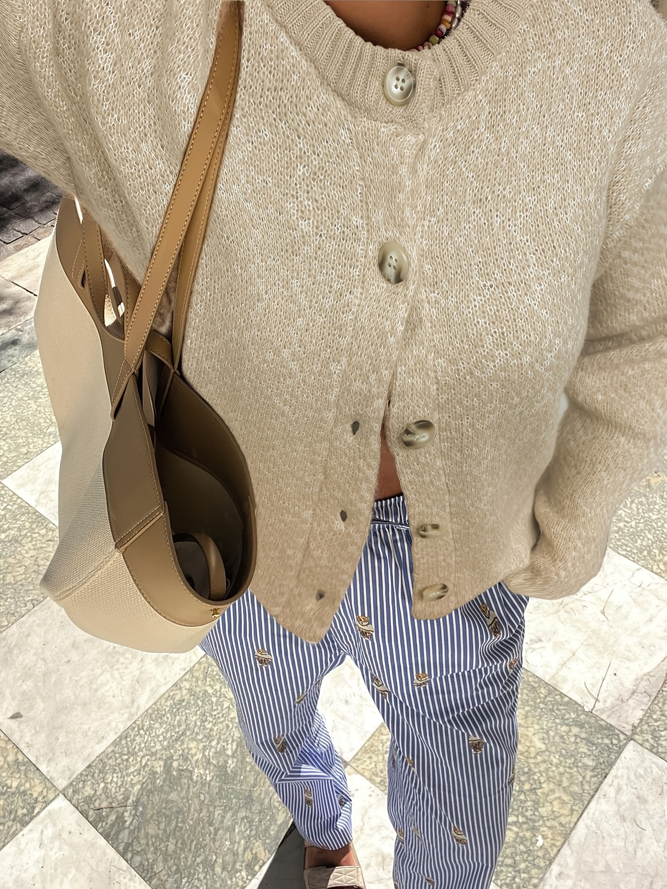 High-End Fuzzy Texture Cardigan for Daily Wear and Street Fashion Premium Soft Warm Button Up Knitted Outwear Jacket Top