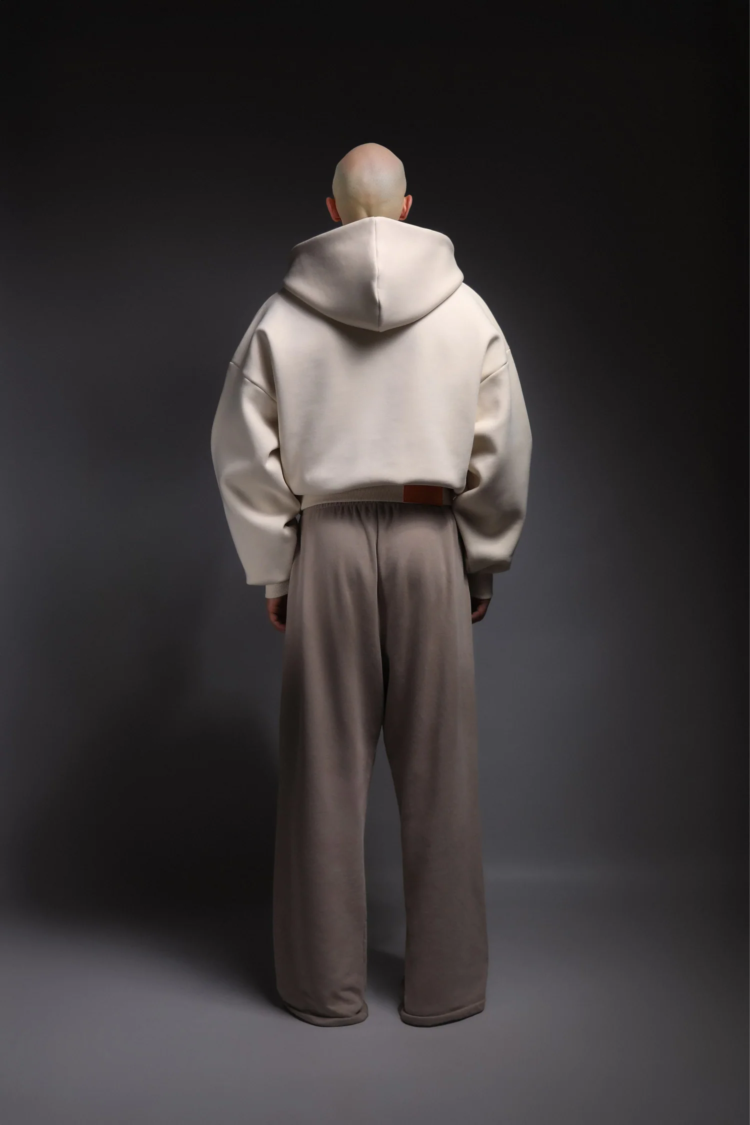 Heavyweight No String Crop Cut Big Hoodie Custom 100% Cotton 500gsm 700gsm Solid Color Boxy Fit Oversized Cropped Hoodies Mens