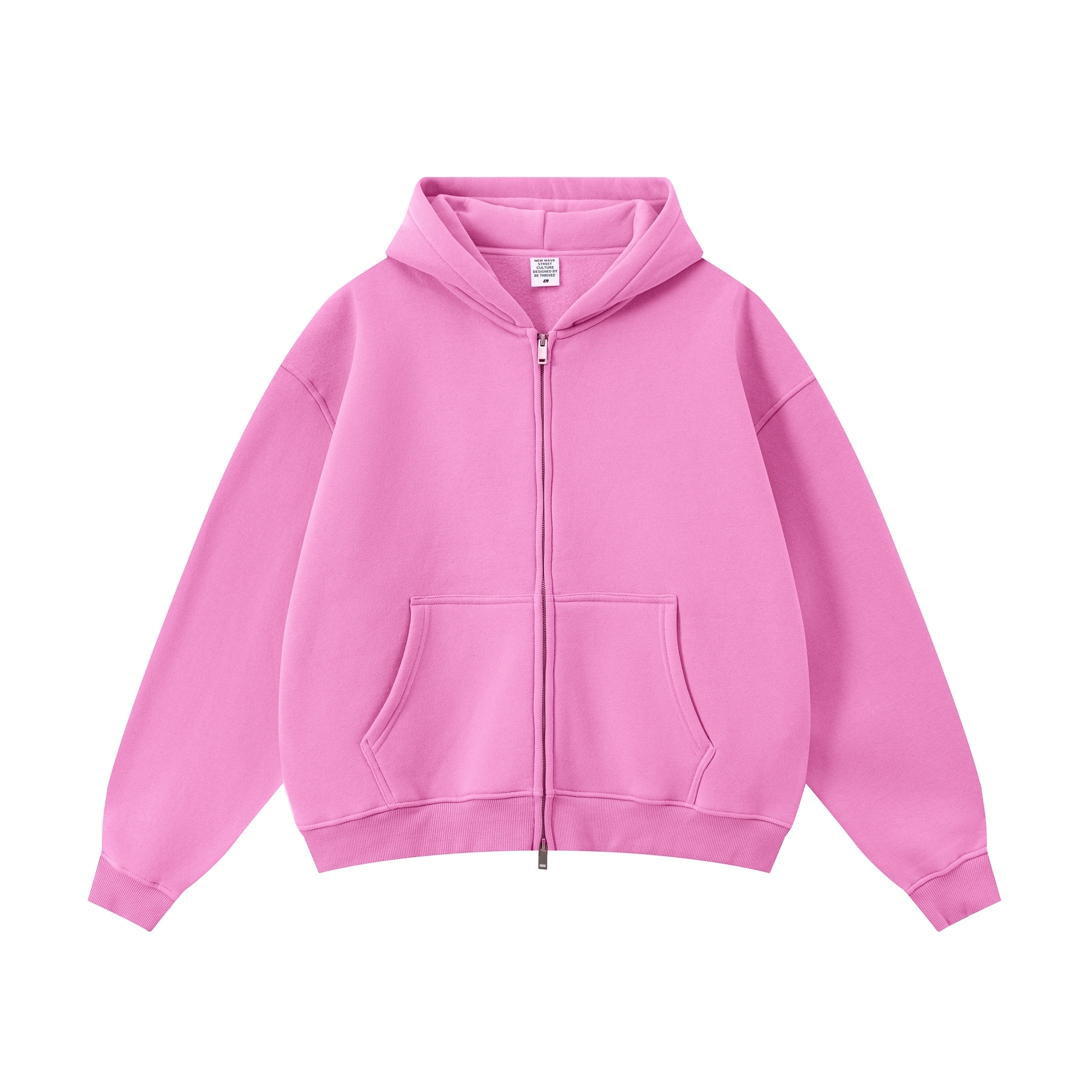 Vintage Hoodie Men's 100% Cotton Heavyweight Streetwear Oversized Double-ended Zipper Hoodie Blank Drop Shoulder Hoodie for Men