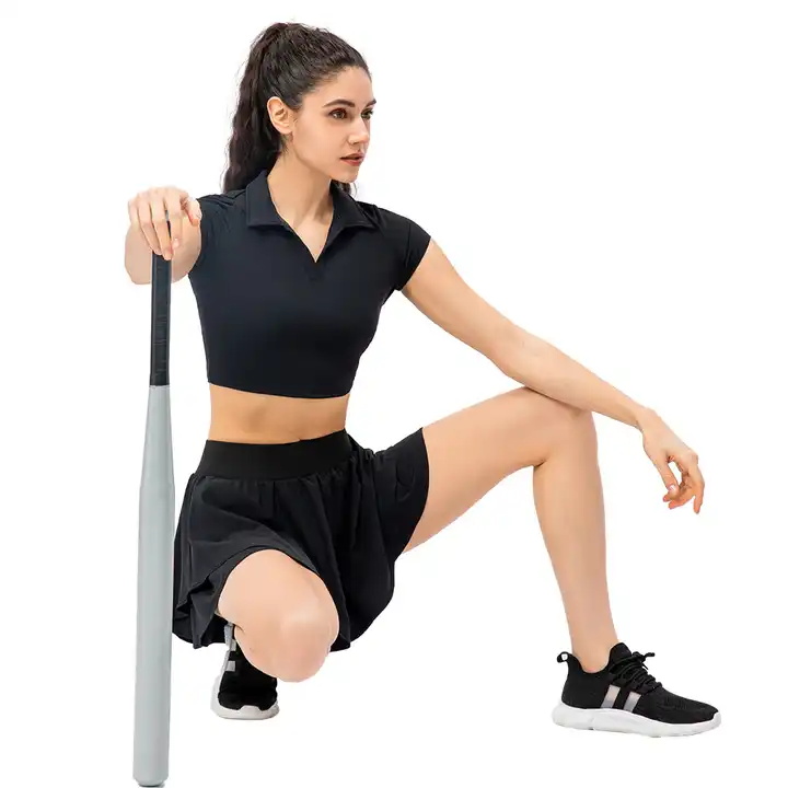 Skort Black Active Skirt Tennis Skirt