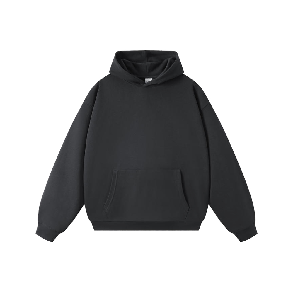 350GSM Fleece Lined Hoodie Warm Thermal Heavyweight Oversized Drop Shoulder Unisex Custom Logo Blank Hoodie Wholesale