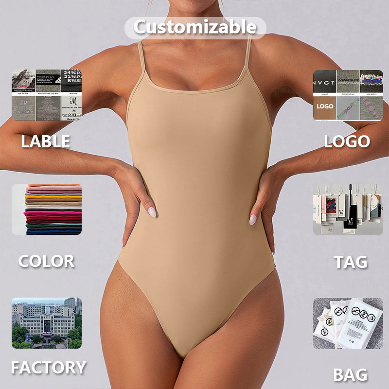 High Quality OEM Factory Women Bodysuits Sexy Club Low Waist Skinny Fit Solid Color Embroidery Design High Stretch 100%