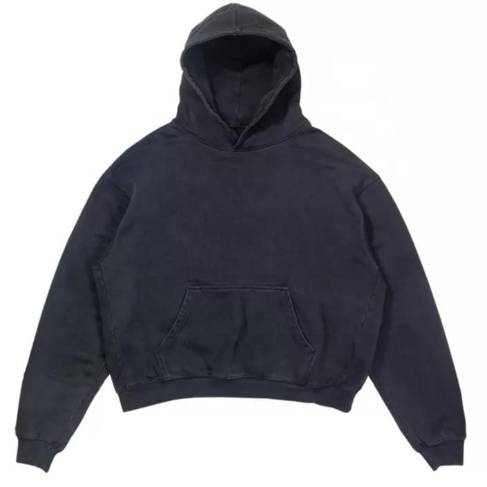 Fashionable 600 Gsm Pull Over Hoodies Men Heavy Distressed Wholesale Hoodies Oversized Stone Vintage Washed Hoodie Blank