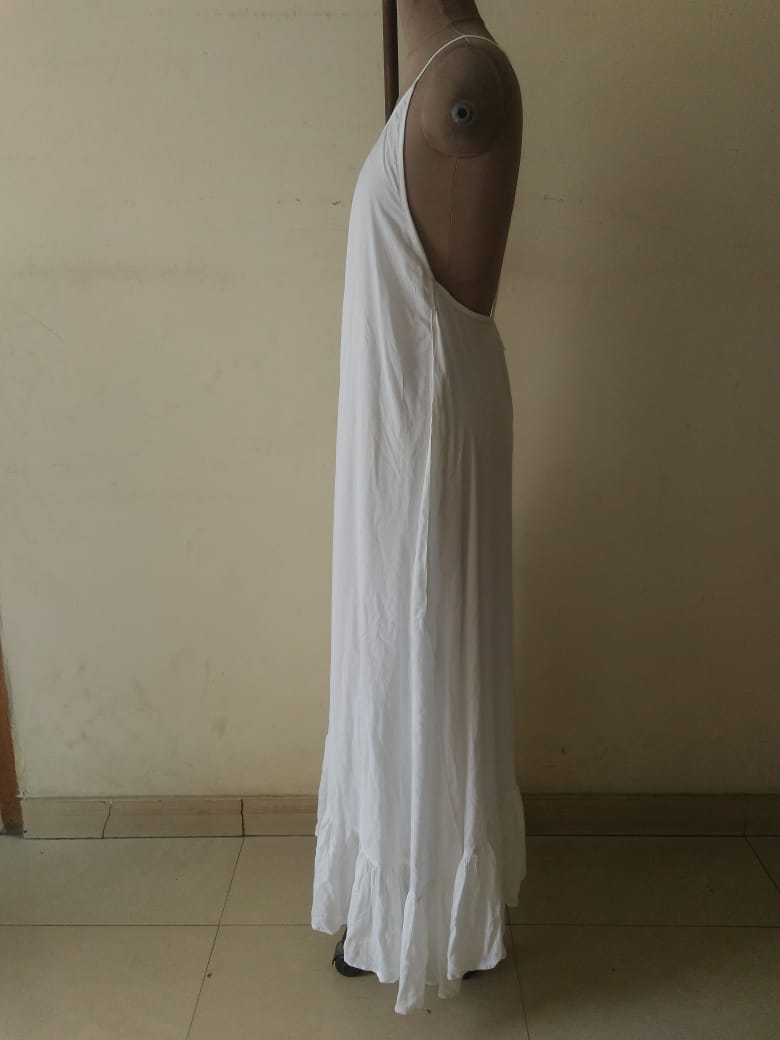 Womens White Maxi Dress Slip Maxi Dress