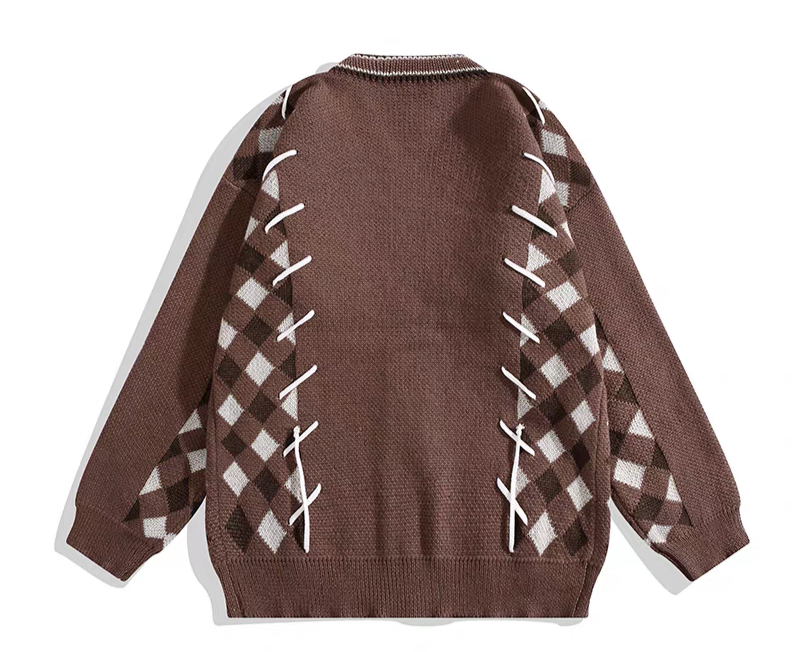 OEM &amp; ODM Customizable Men's Fashion Knitted Cardigan Sweater Breathable Patchwork Long Sleeve 100% Cotton Winter Wear