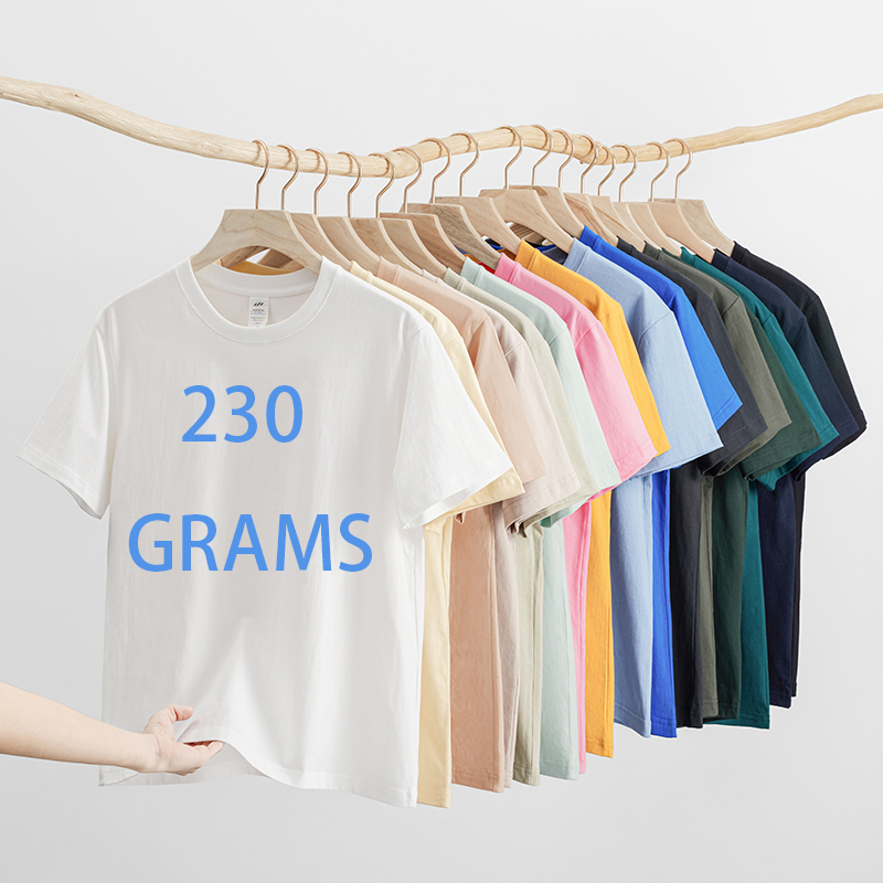 2025 230 Gsm T Shirt High Quality Streetwear 100% Cotton Blank Heavyweight Tee Shirt In Stock