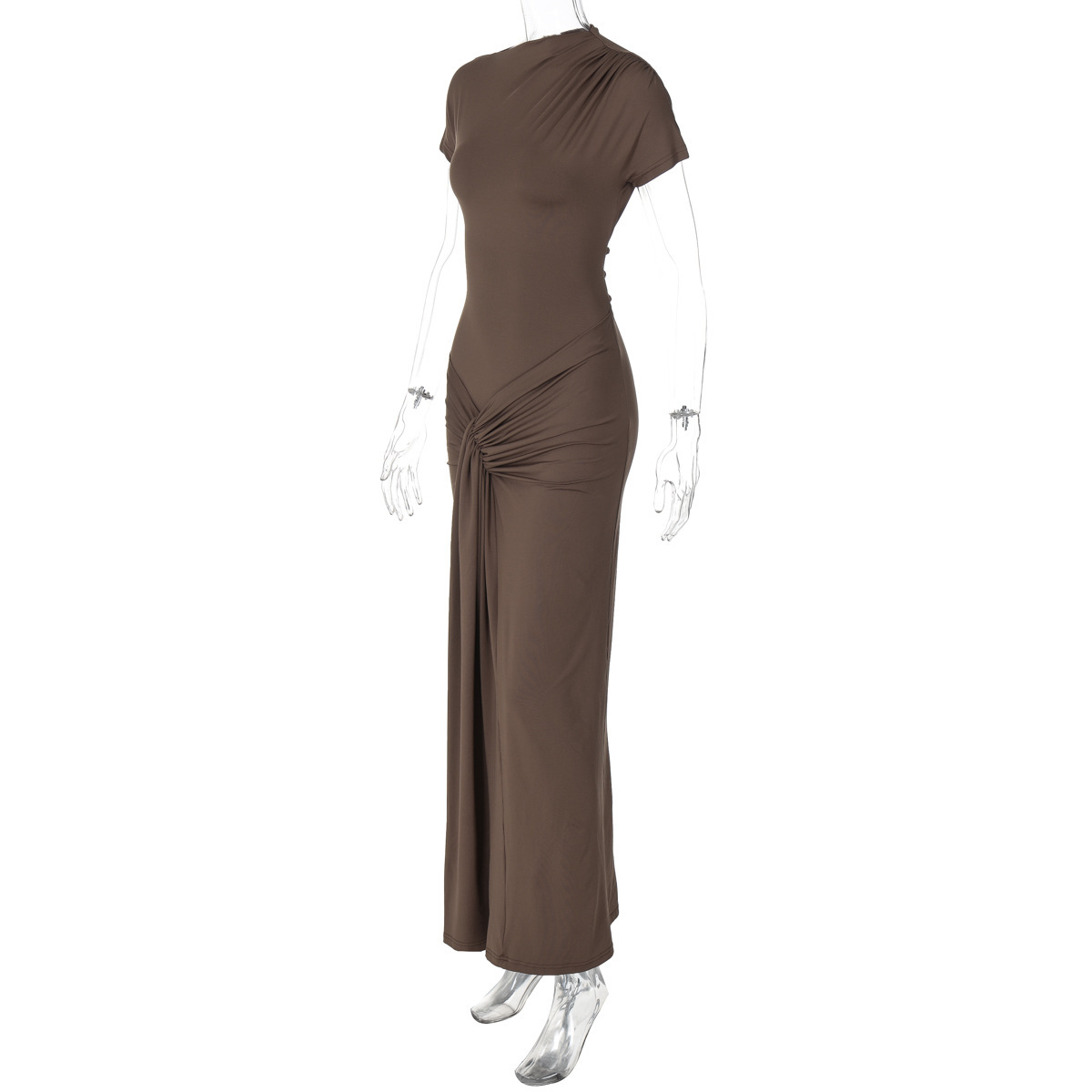 Hot Selling Women's Maxi Dress Fashion Elegant Short Sleeve Dress Slim Dress for Woman