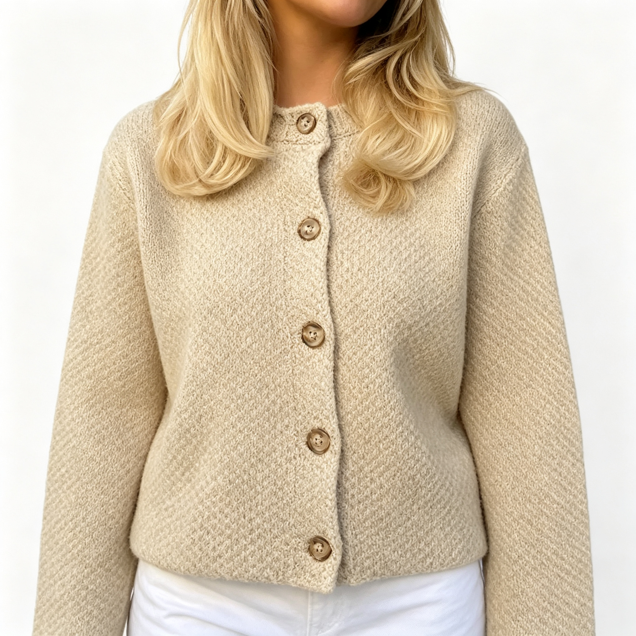 High-End Fuzzy Texture Cardigan for Daily Wear and Street Fashion Premium Soft Warm Button Up Knitted Outwear Jacket Top