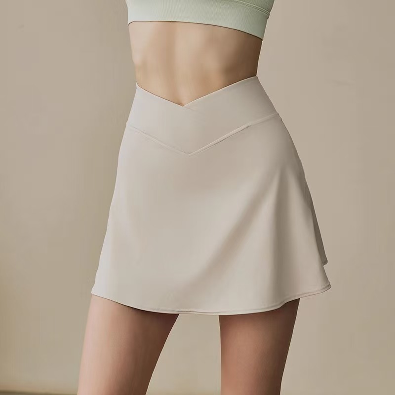 Unisex Sports Skirt New Style Anti-light Fitness Tennis Badminton Short Plus Size Yoga Dress Quick Dry