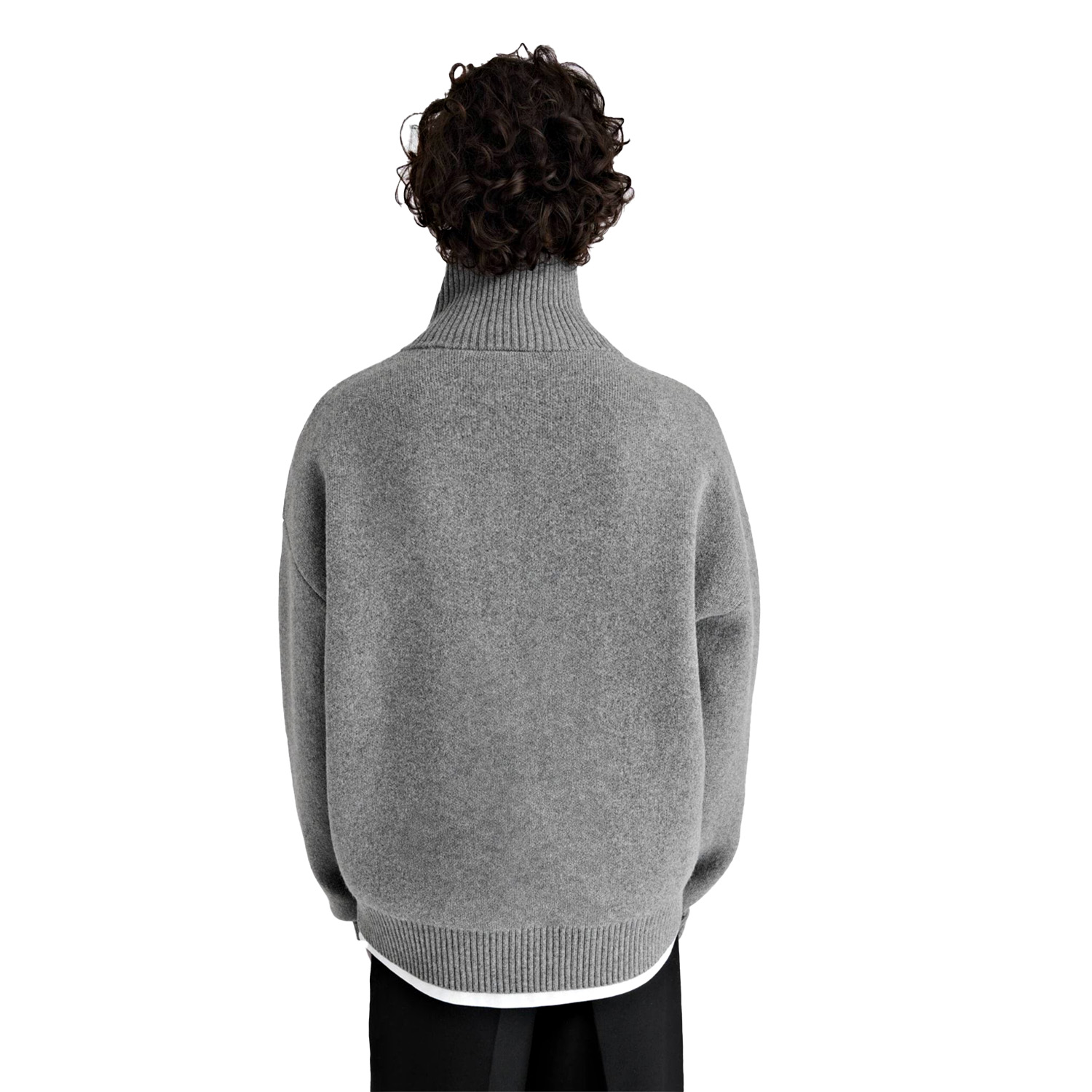 Stand-Up Collar Custom Logo Winter Sweater Fashion Casual Mens Knitted Cardigan