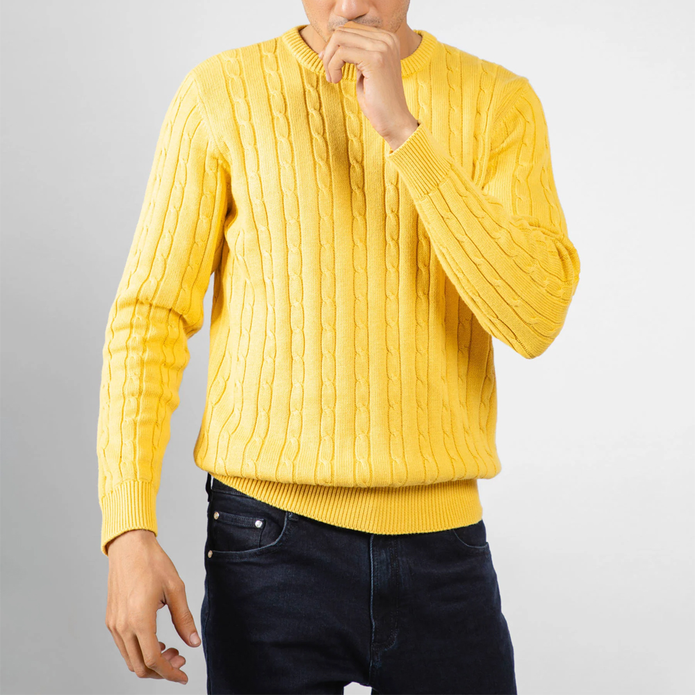 Men's Wool / Viscose Winter Long Sleeve Sweater Comfortable Breathable Plus Size Jacquard Logo Print Decorations.