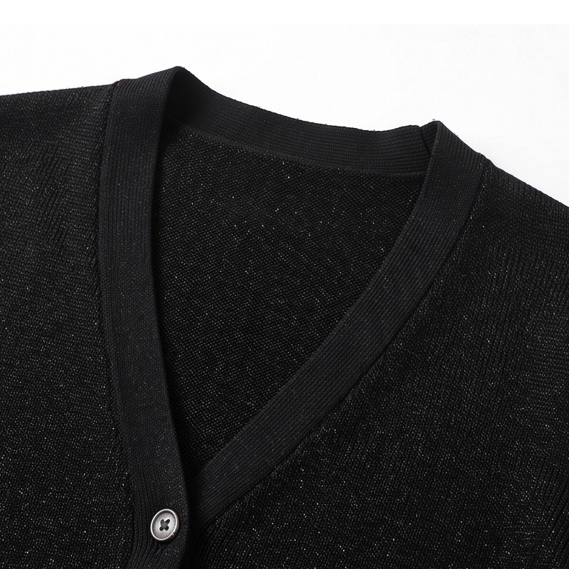 Women's Winter Wool Cardigan Soft Breathable Quick-Dry V-Neck Collar Buttoned Loose Fit Knitted Front Casual Cardigan
