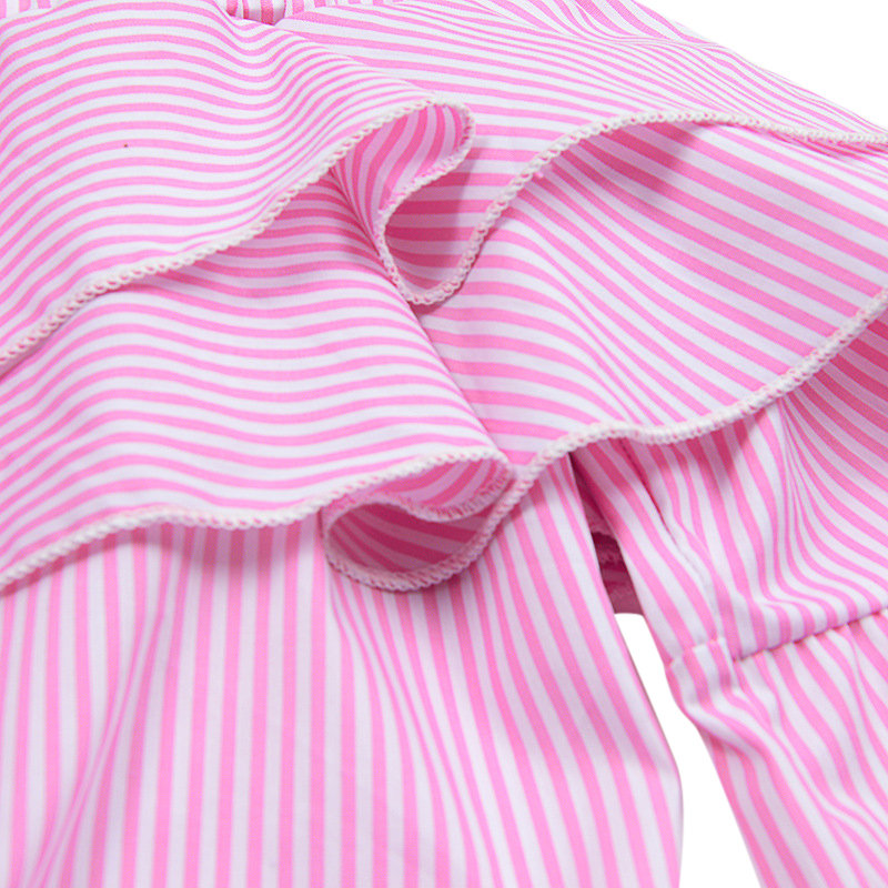 Baby Bubble Romper Plus Size Print Layered Ruffles 100% Cotton Breathable Eco-Friendly Quick Dry for Newborn Girls