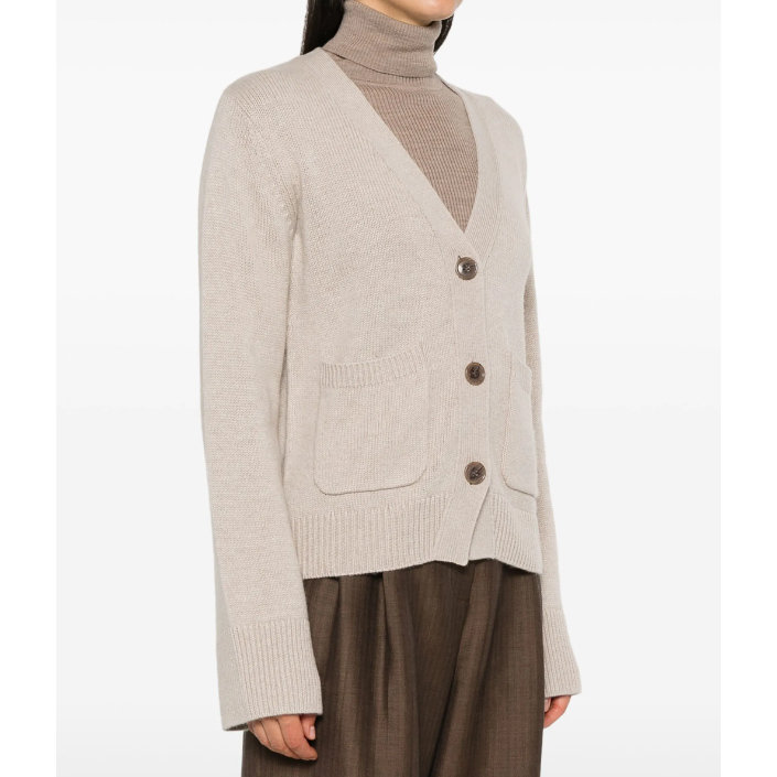 High Quality Custom Women's V-neck Cardigan Sweater Soft Lightweight Knitted Polyester/Cotton Casual Winter Wholesale