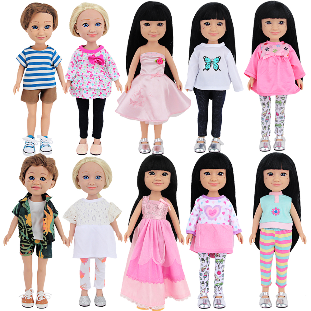 Multi-Size Plastic Toy Doll Clothes Set Fashion Vintage Casual Party Wear Dresses Gowns Seasonal Apparel For Girls