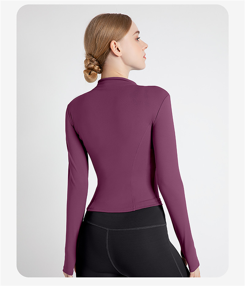 S001 Hot Sale High Eelasticity Stand Collar Slim Fit Fitness Suit Slimming Yoga Leggings Sports Jacket Quick Drying Yoga Set