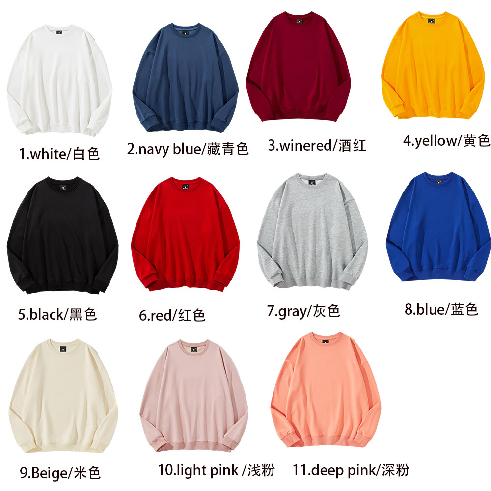 Sweatshirts Crewneck Pullover Custom Logo Factory Wholesale Unisex 100% Polyester Knit Sweater Custom