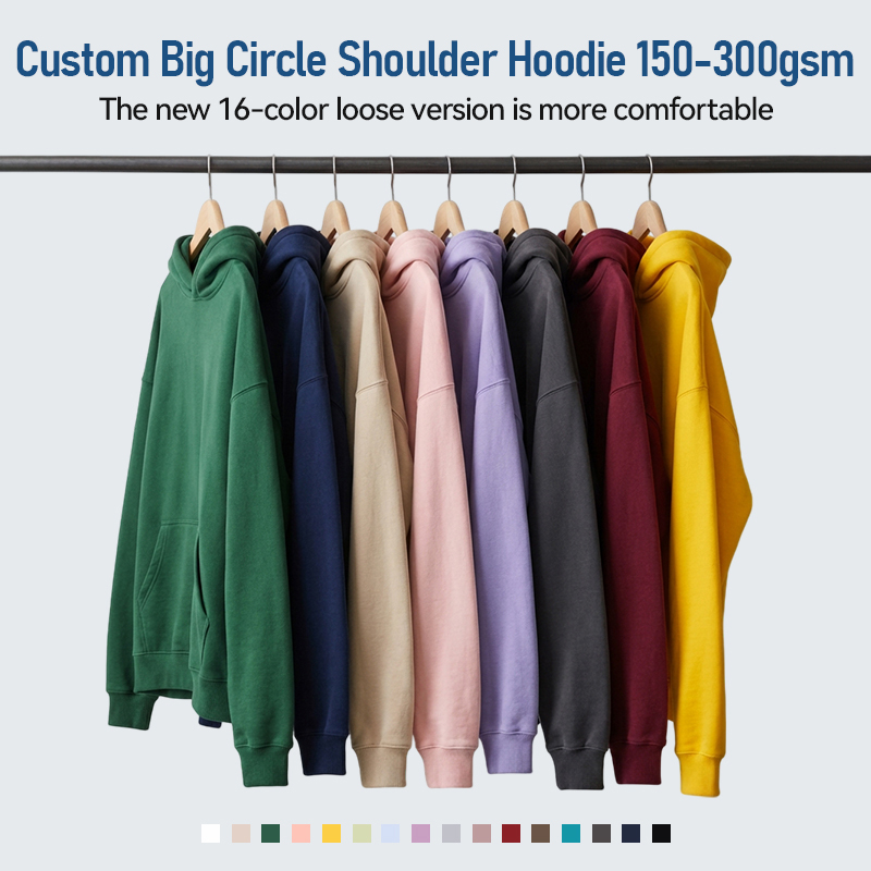 Manufacture Cotton 100% Drop Shoulder Hoodies Pullover Unisex Custom Heavyweight Oversized Blank Embroidery Hoodies Sweatshirt