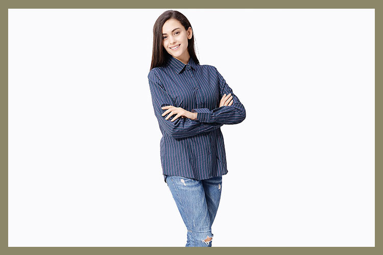 Long Sleeve 100% Cotton Fancy New Fashion Cheap Formal Design Women Office Blouses