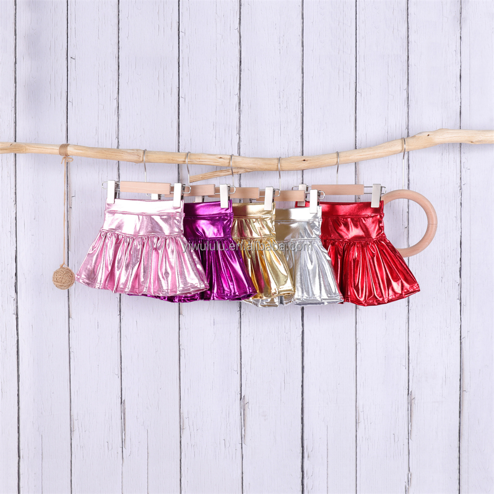 Baby Girls Dance Skirt Fabric Spandex/Polyester Breathable Quick Dry A-Line Mini Skort with Elastic Waist and Ruffle