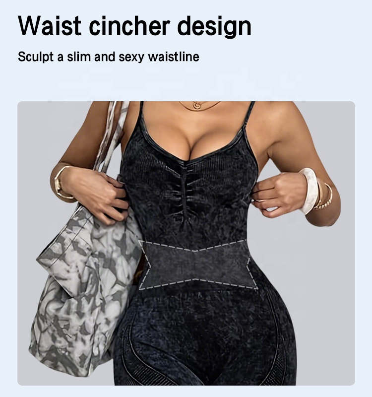 YNSEA Cross-border Seamless Lightweight Four-Way Stretch Halter Hollow-Out Yoga Fitness JumpSuit With Full Length And V-neck