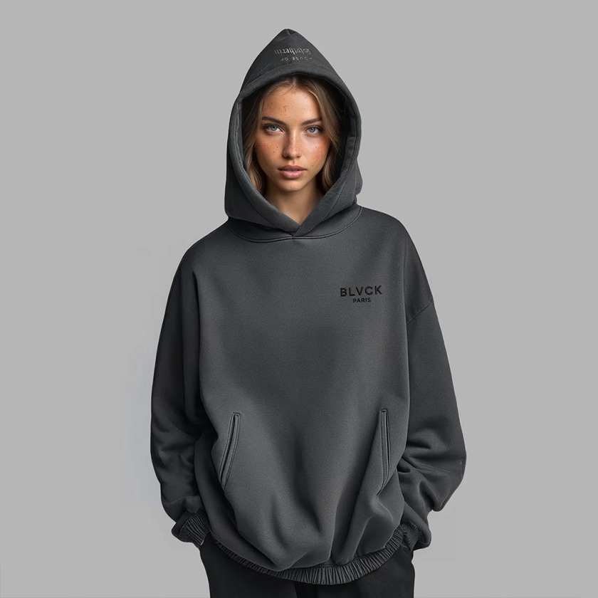 Custom logo 400GSM Heavyweight Men's Hoodies Sweatshirts Luxury French Terry Cotton Oversized Unisex Casual Essentials Pullover