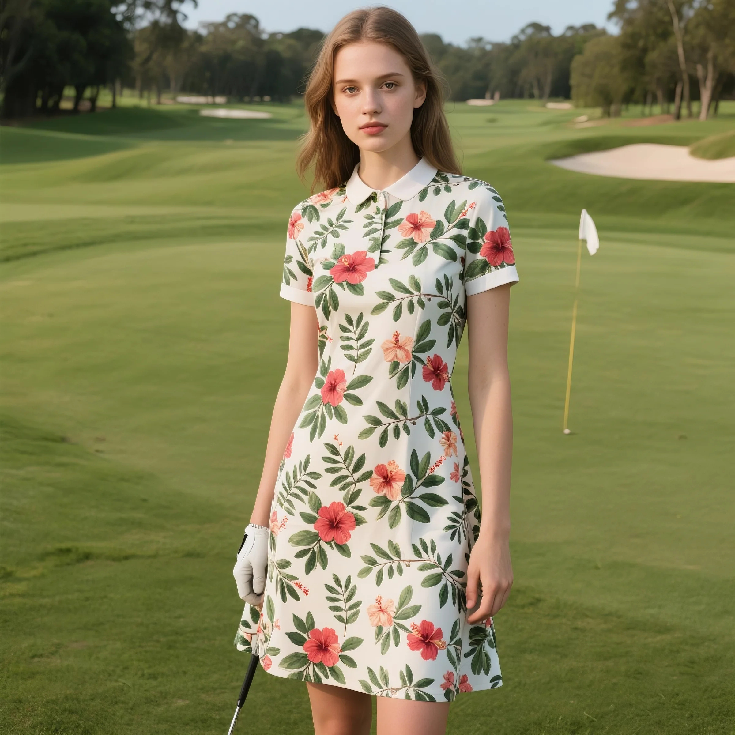 Sublimated Floral Women Tennis Wear Custom Design logo Women's Casual Skirt Skorts Stretch Golf Dress