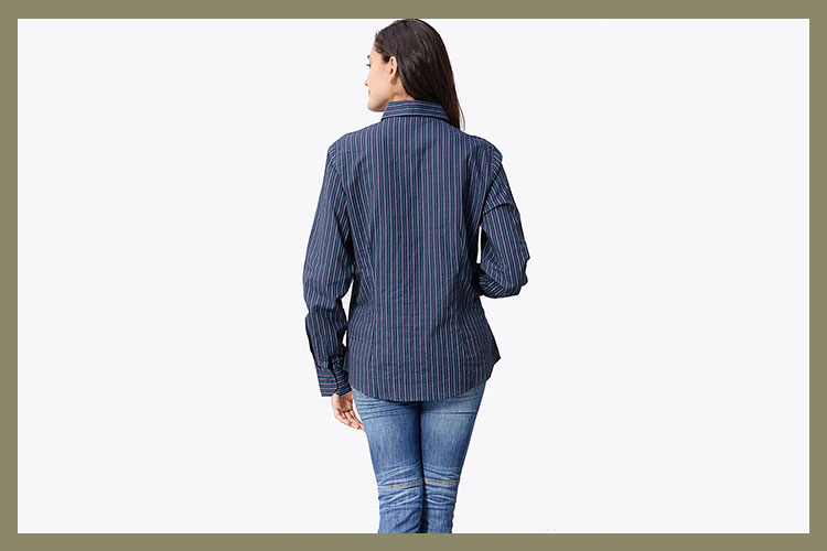 Long Sleeve 100% Cotton Fancy New Fashion Cheap Formal Design Women Office Blouses