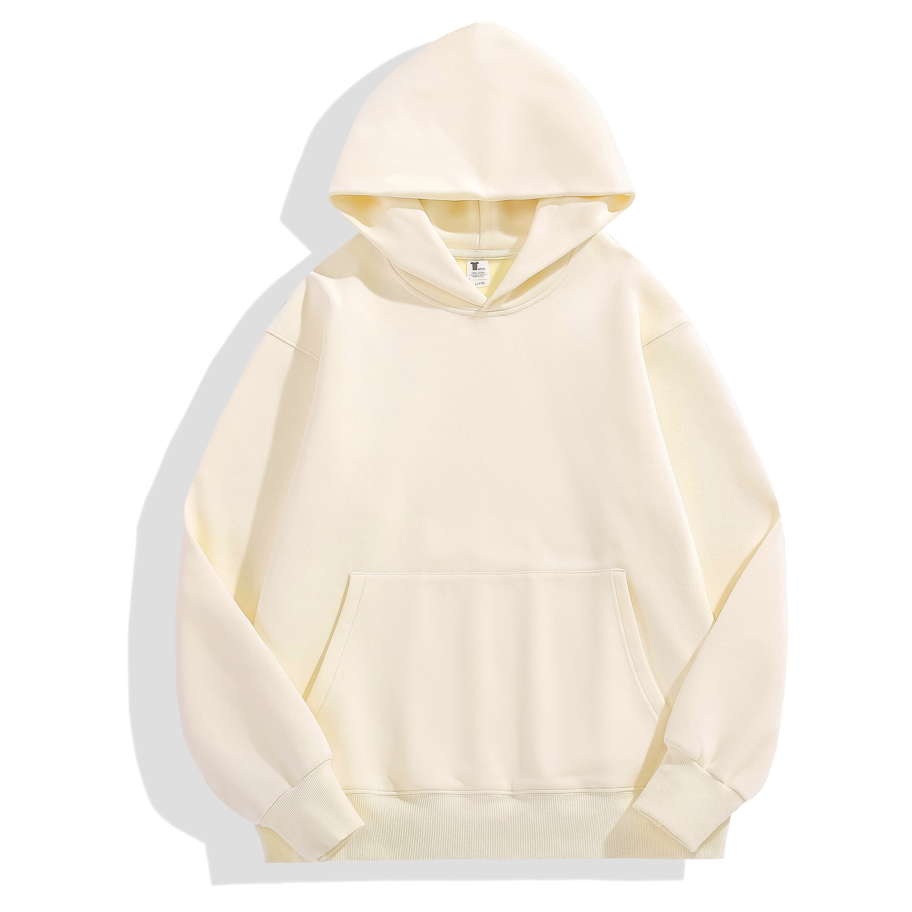 Custom for 3D Embroidery Eco-Friendly Hoodie Sudadera Thick 500GSM Fleece Cotton Oversized High Quality Plain Unisex
