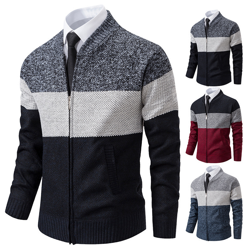 High Quality Cardigan Wholesale Korean Version of Loose Trend Youth Color Sweater Cardigan Winter Cardigan