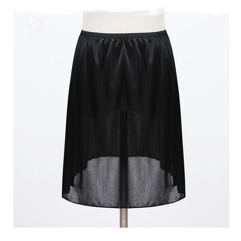 45cm Length Women Underskirt for Dress Ladies Thin Silk Midi Petticoat